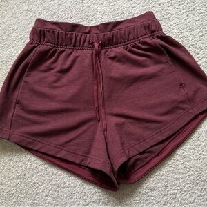 Lululemon Burgundy High Rise Shorts